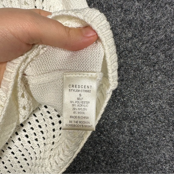 Crochet mesh tank sporty chic white polo vest tennis golf old money preppy - Picture 5 of 6